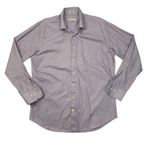 Peter Millar Shirt Mens L Large Gingham Check Button Up Long Sleeve Cotton Dress
